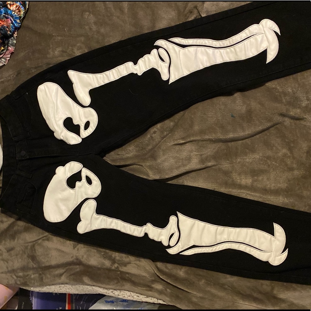 Skeleton black jeans
